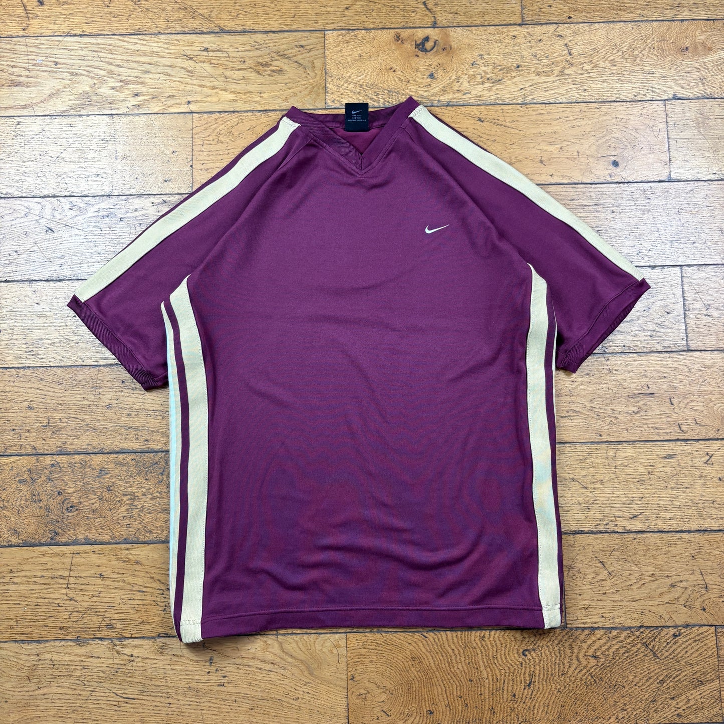Vintage Nike Swoosh Burgundy T-Shirt - L