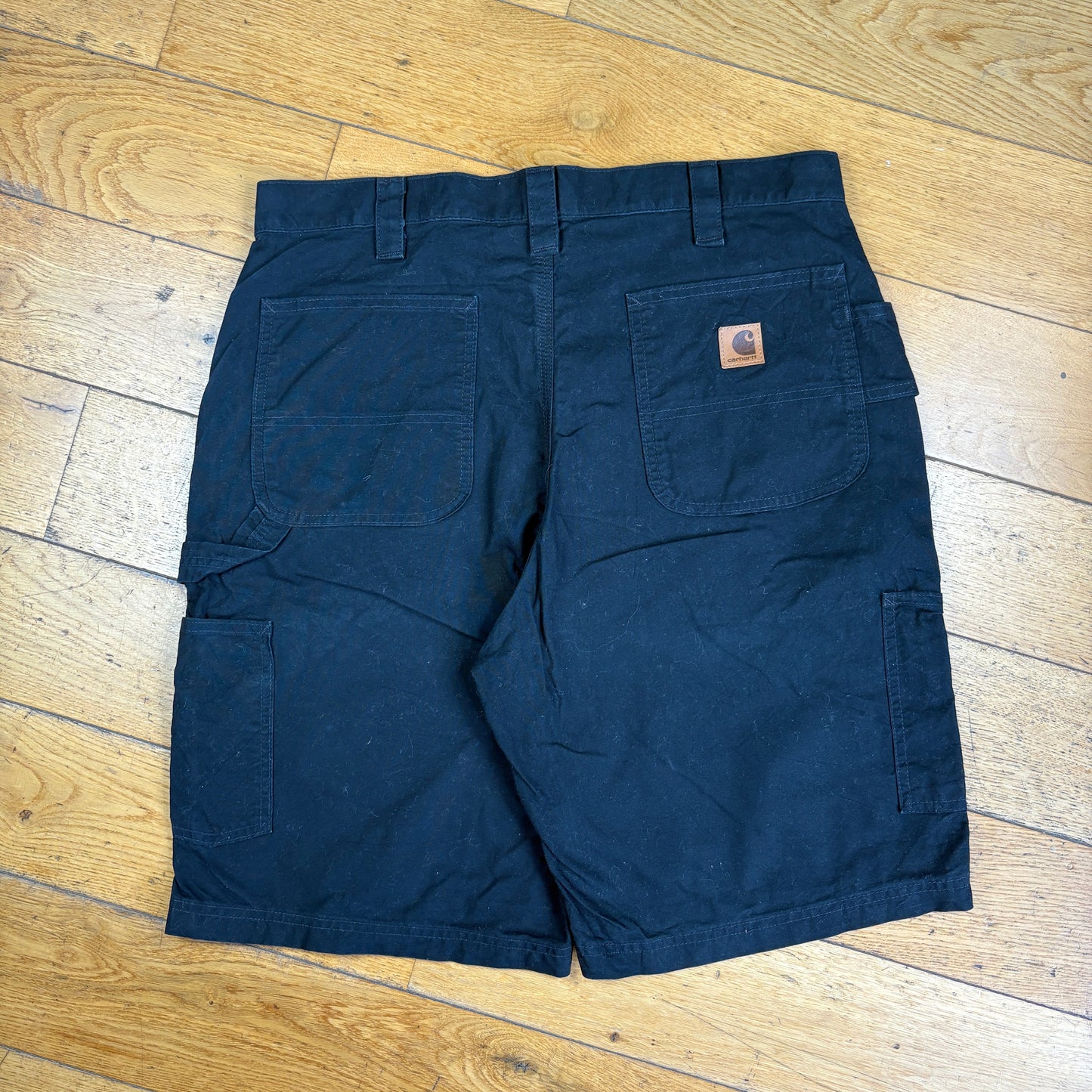 Vintage Carhartt Workwear Black Baggy Carpenter Shorts - 36