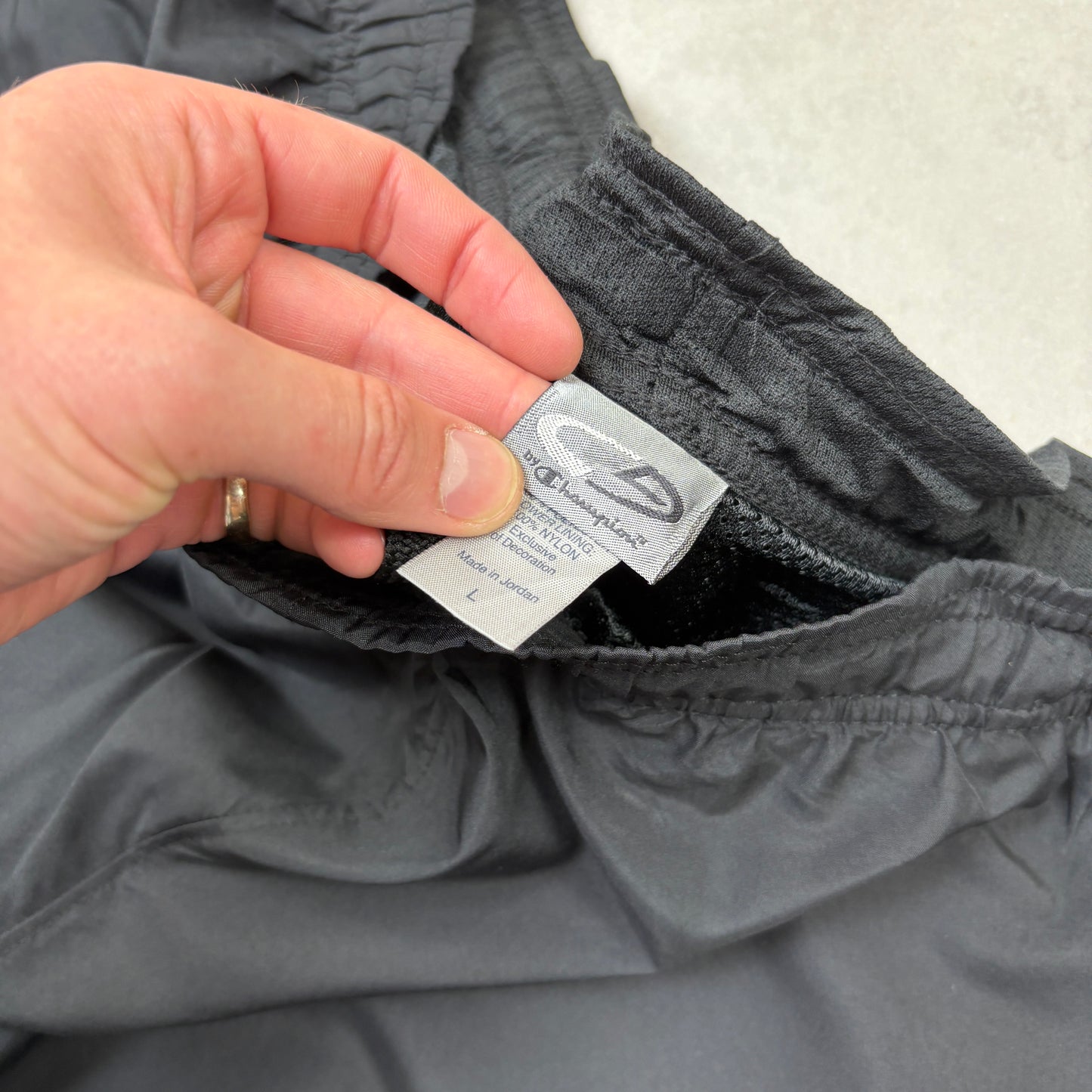 Vintage Champion Black Baggy Tracksuit Sweatpants Track Pants Bottoms - XXL