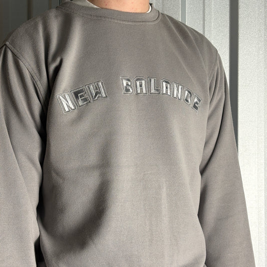 Vintage New Balance Grey Embroidered Sweatshirt - S