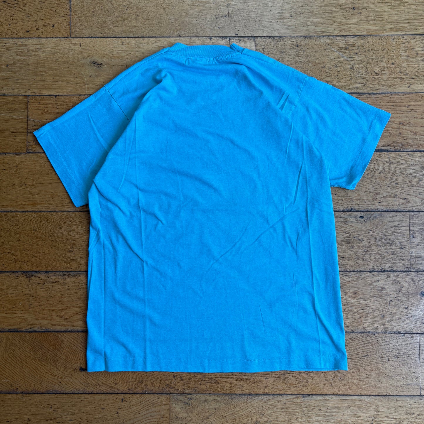 Vintage 90s Dog Funny Single Stitch Blue Graphic T-Shirt - S