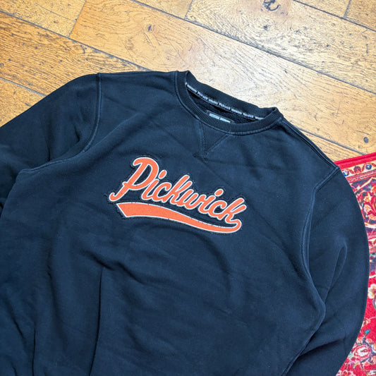 Vintage Pickwick Black Embroidered Sweatshirt - XL