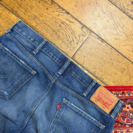 Vintage Levis 511 Slim Blue Denim Shorts - 38