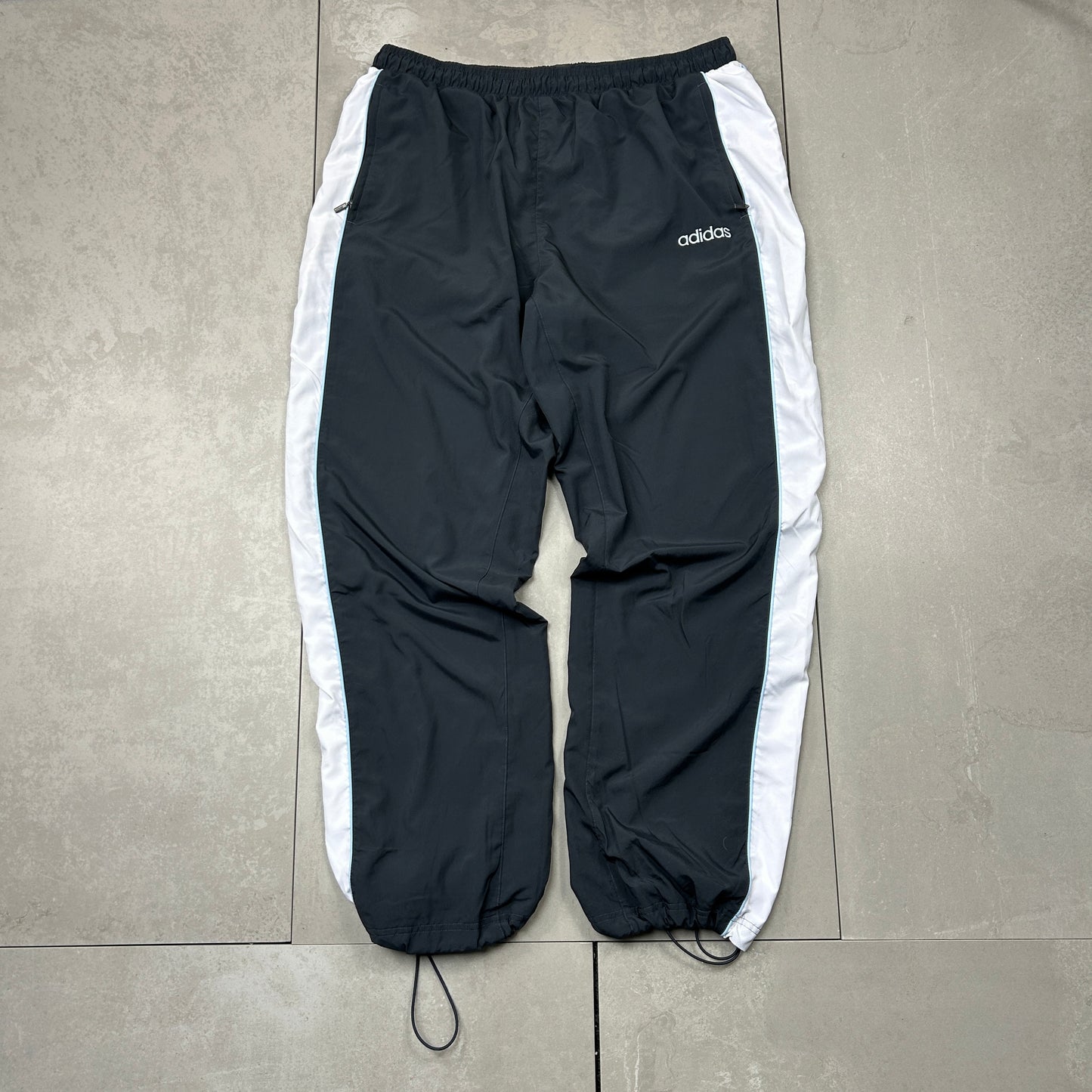 Vintage Adidas Grey Baggy Tracksuit Sweatpants Track Pants Bottoms - XL