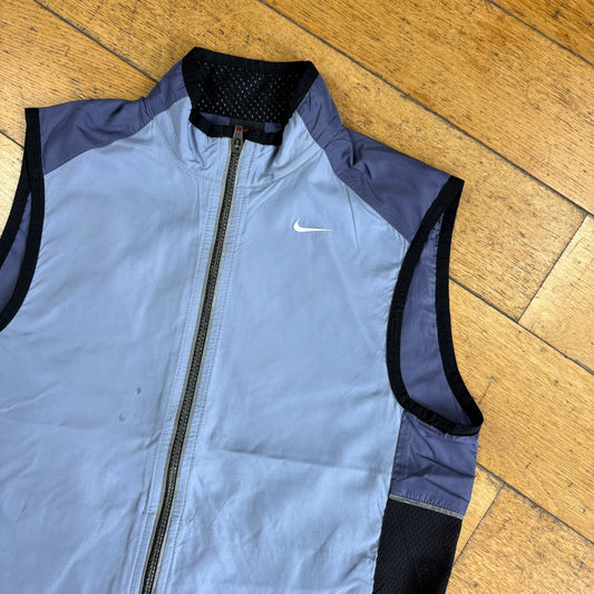 Vintage Y2K Nike Gorpcore Womens Blue Gilet Lightweight Shell Vest Jacket - 8/10