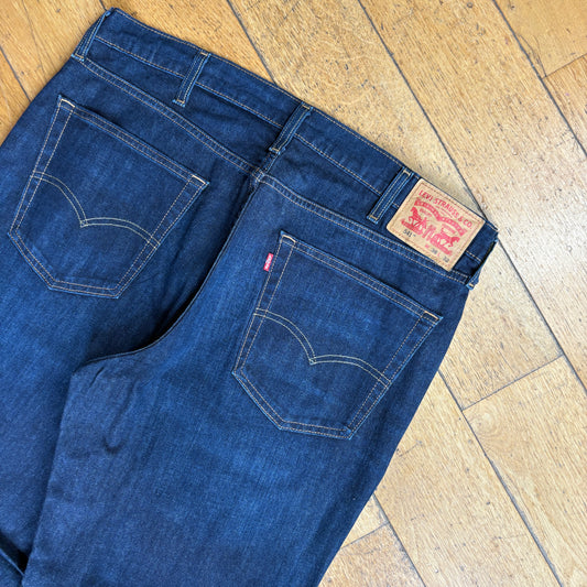 Vintage Levis 541 Baggy Straight Dark Blue Denim Jeans - 38