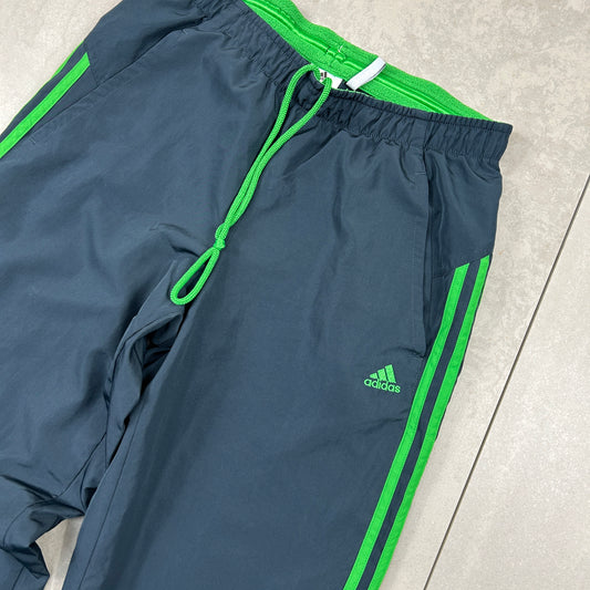 Vintage Adidas Baggy Grey Tracksuit Sweatpants Track Pants Bottoms - S