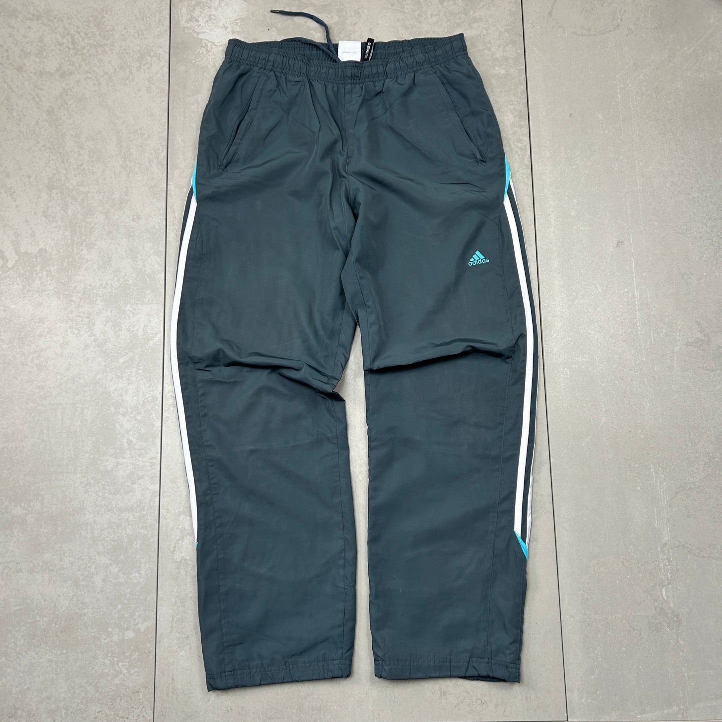 Vintage Adidas Grey Baggy Tracksuit Sweatpants Track Pants Bottoms - M