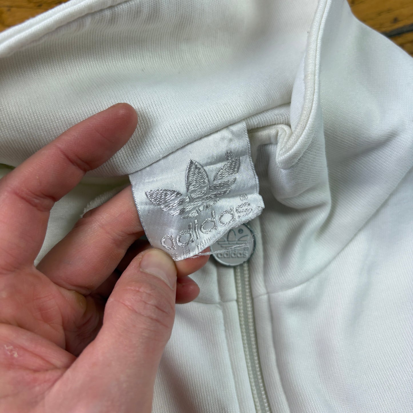 Vintage Adidas 90s White Tracksuit Track Shell Windbreaker Jacket - XL