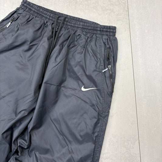 Vintage Nike Black Baggy Tracksuit Sweatpants Track Pants Bottoms - S