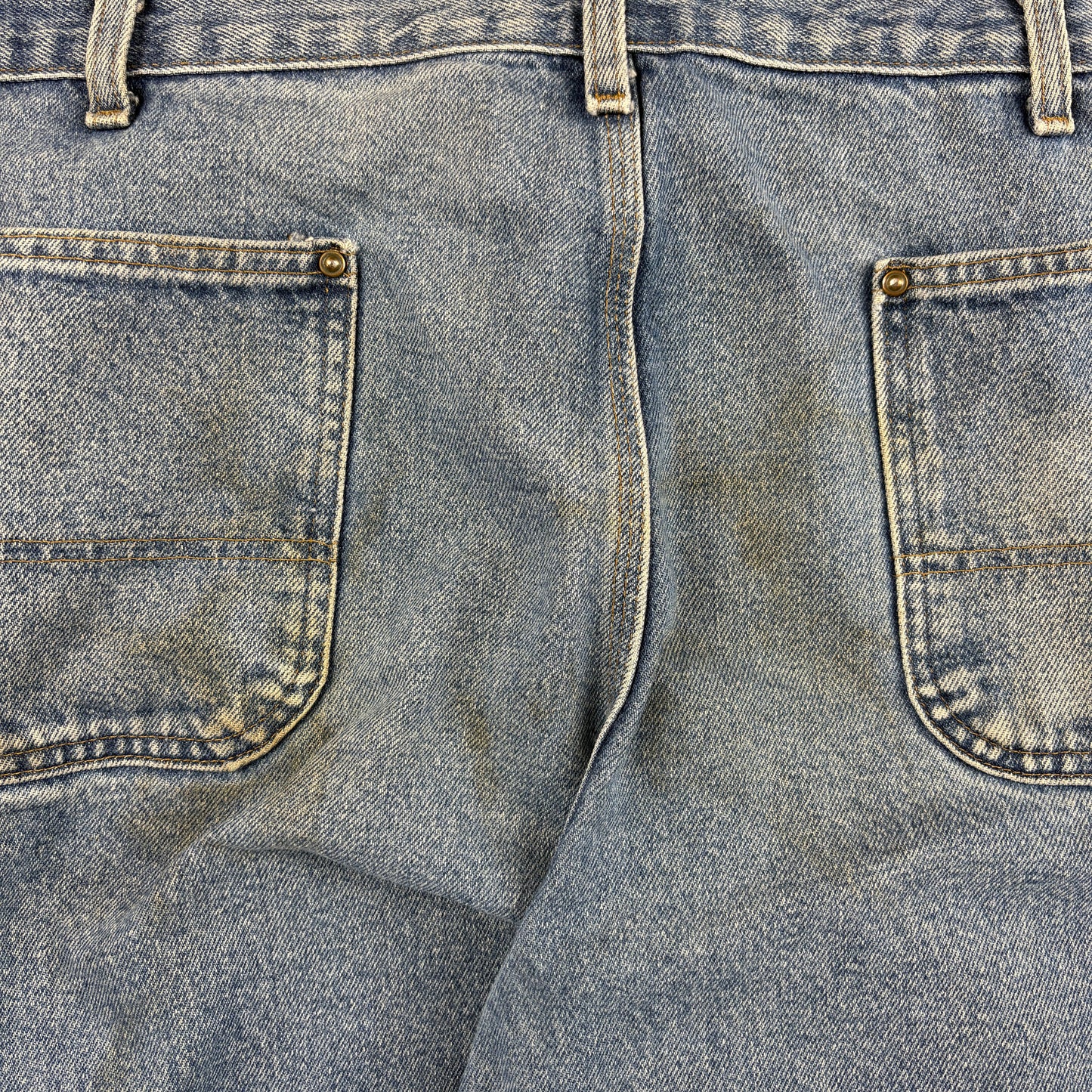 Vintage Carhartt Blue Double Knee Workwear Carpenter Baggy Jeans - 40