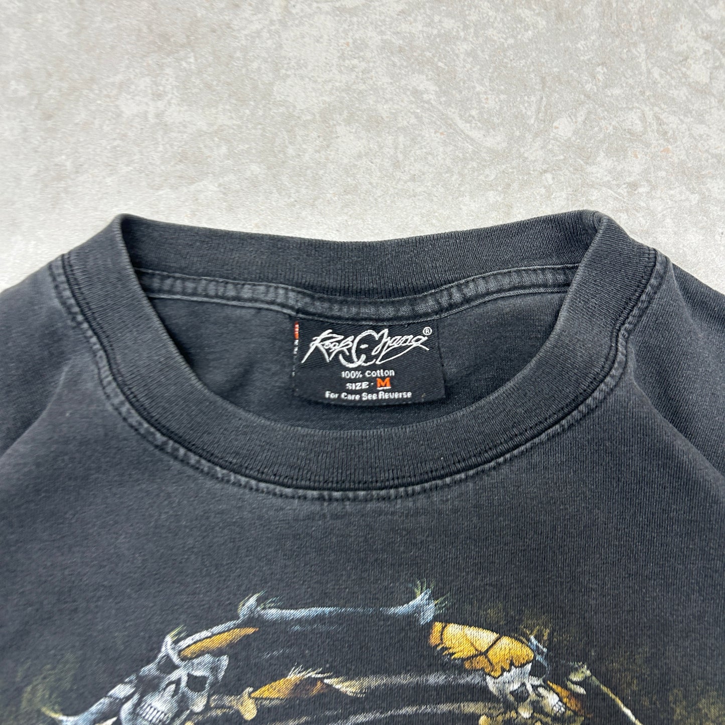 Vintage Skull Pirate Black Graphic T-Shirt - S