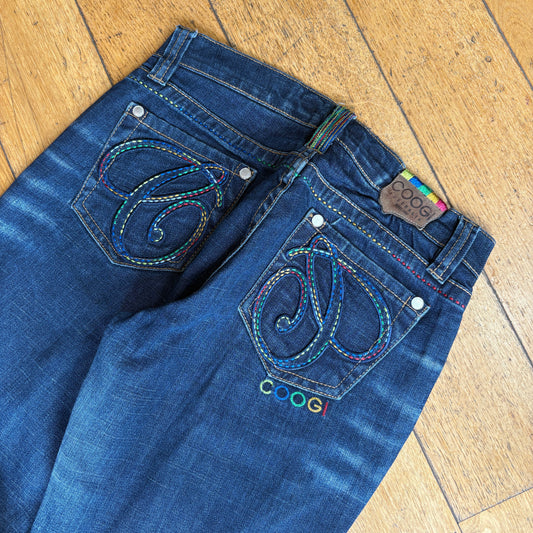 Vintage Coogi Womens Embroidered Hip Hop Y2K Jeans - Size 12