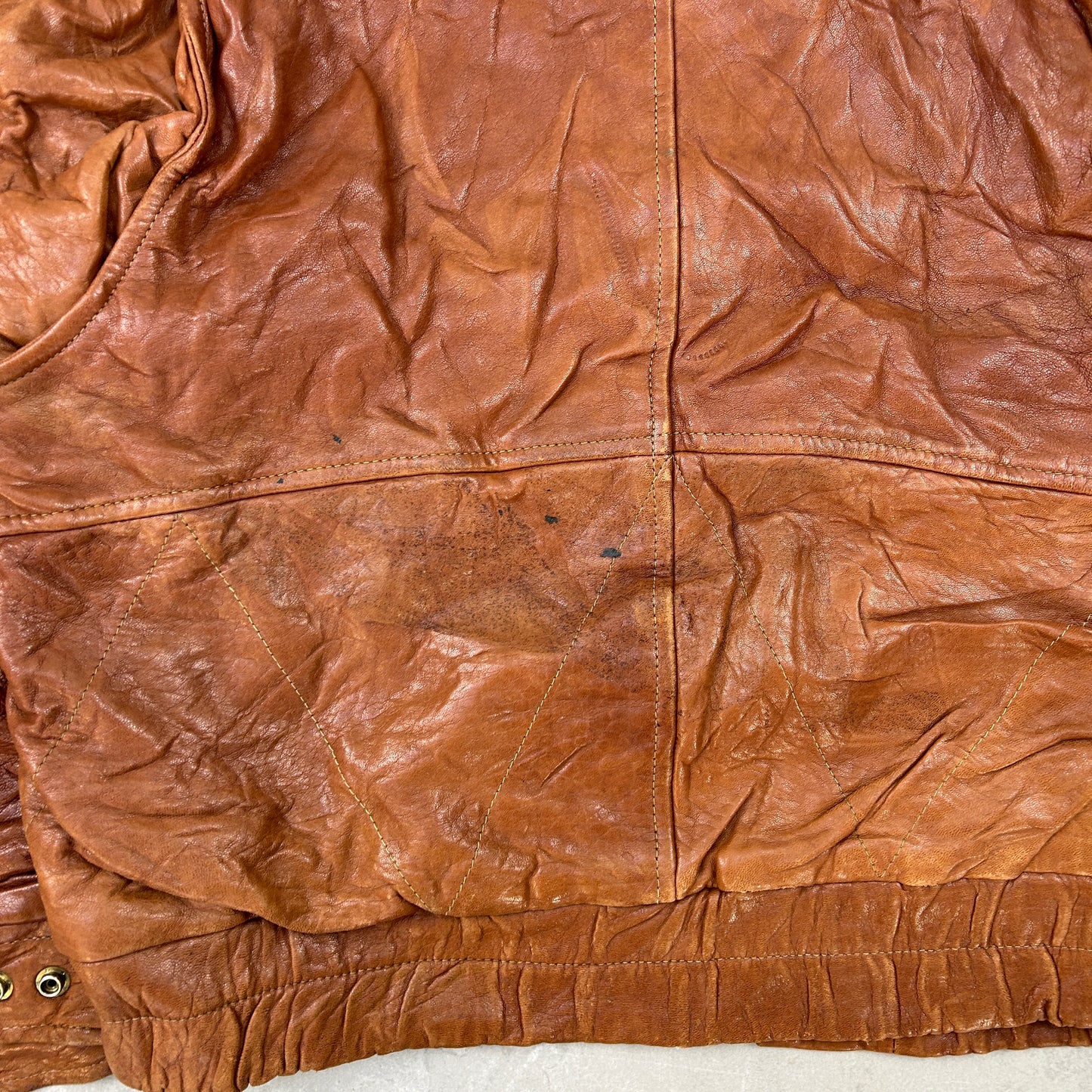 Vintage Aviator Pilot Flight Style Brown Genuine Leather Bomber Jacket - XL