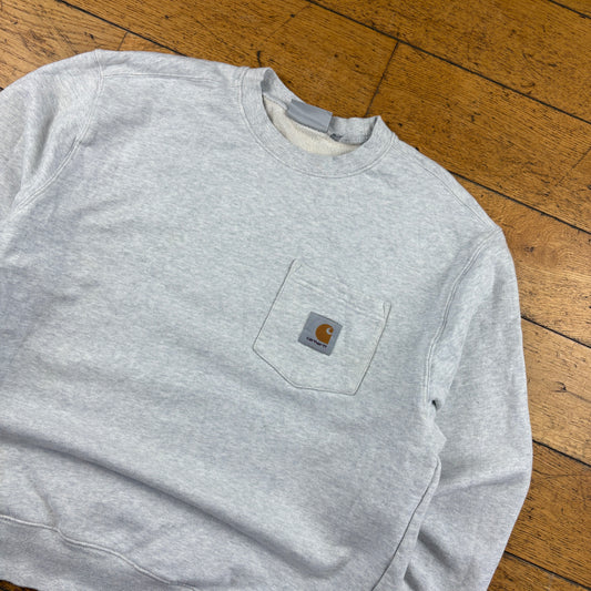 Vintage Carhartt Light Grey Sweatshirt - L