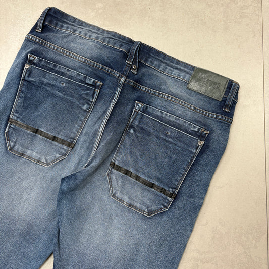 Vintage Blue Hip Hop Shorts Jorts - 36