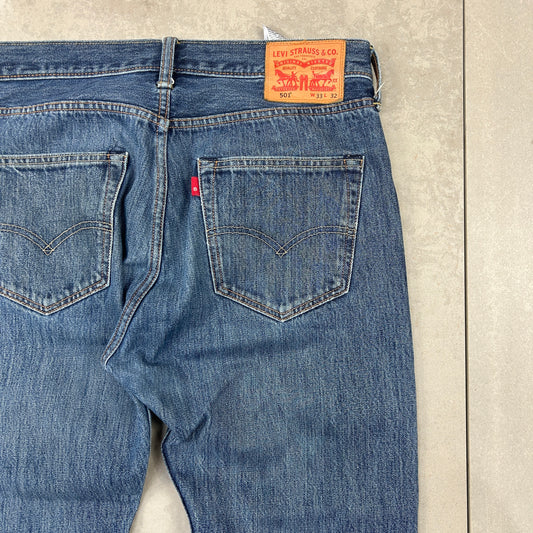 Vintage Levis 501 Straight Blue Denim Jeans - 33