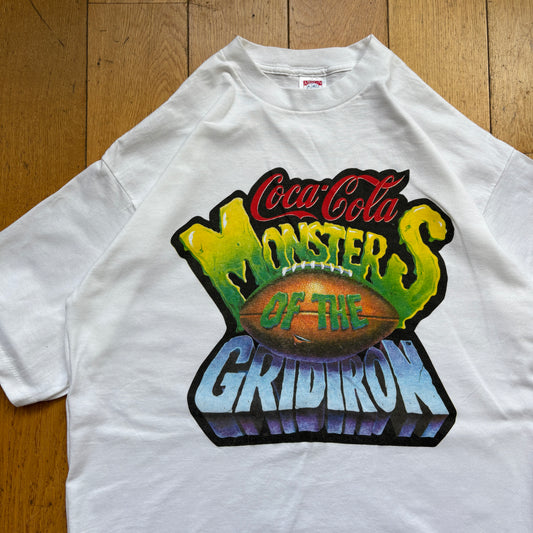 Vintage 1994 Coca Cola Single Stitch White Graphic T-Shirt - L