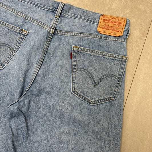 Vintage Levis 550 Blue Baggy Denim Shorts - 36
