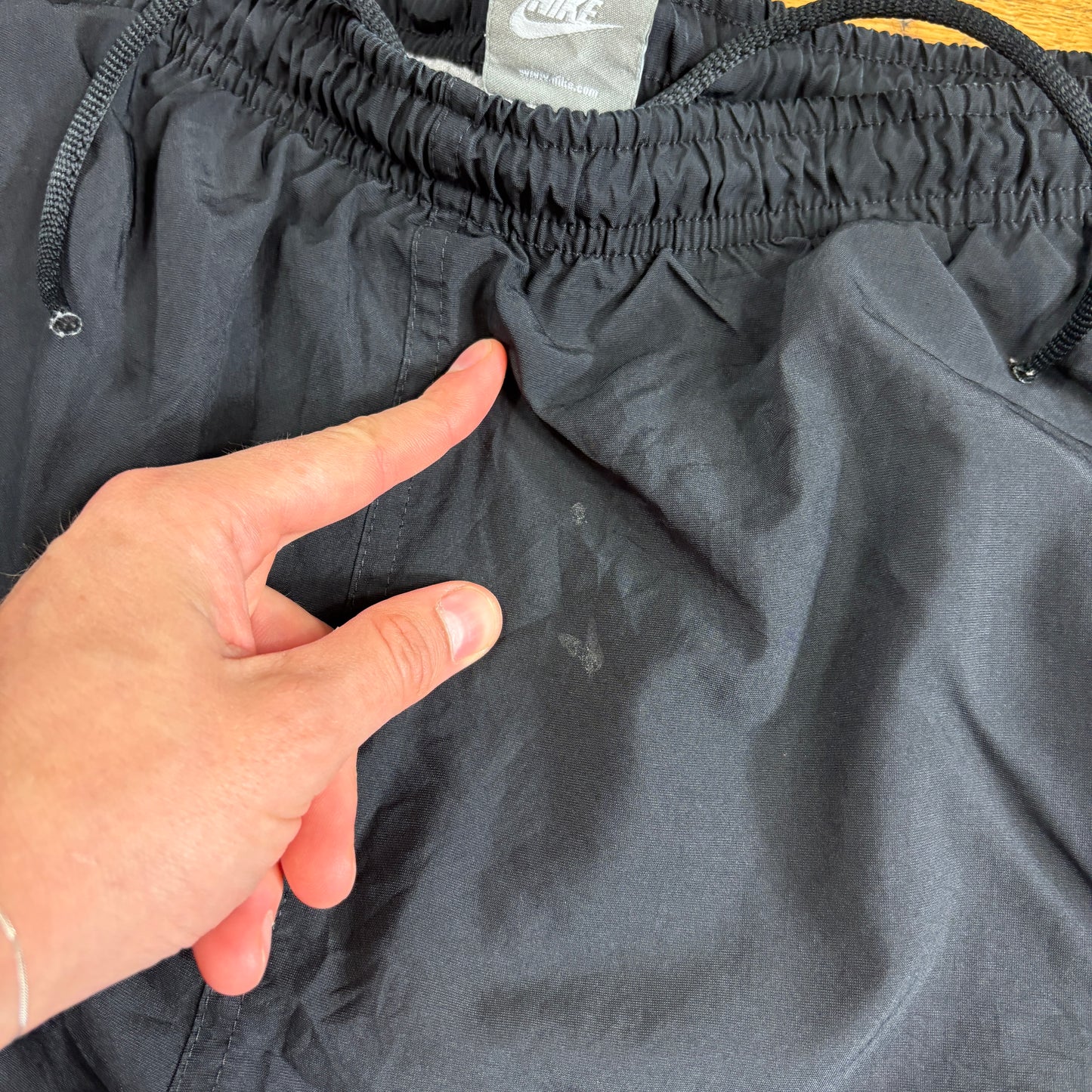 Vintage Nike Black Baggy Tracksuit Sweatpants Track Pants Bottoms - L