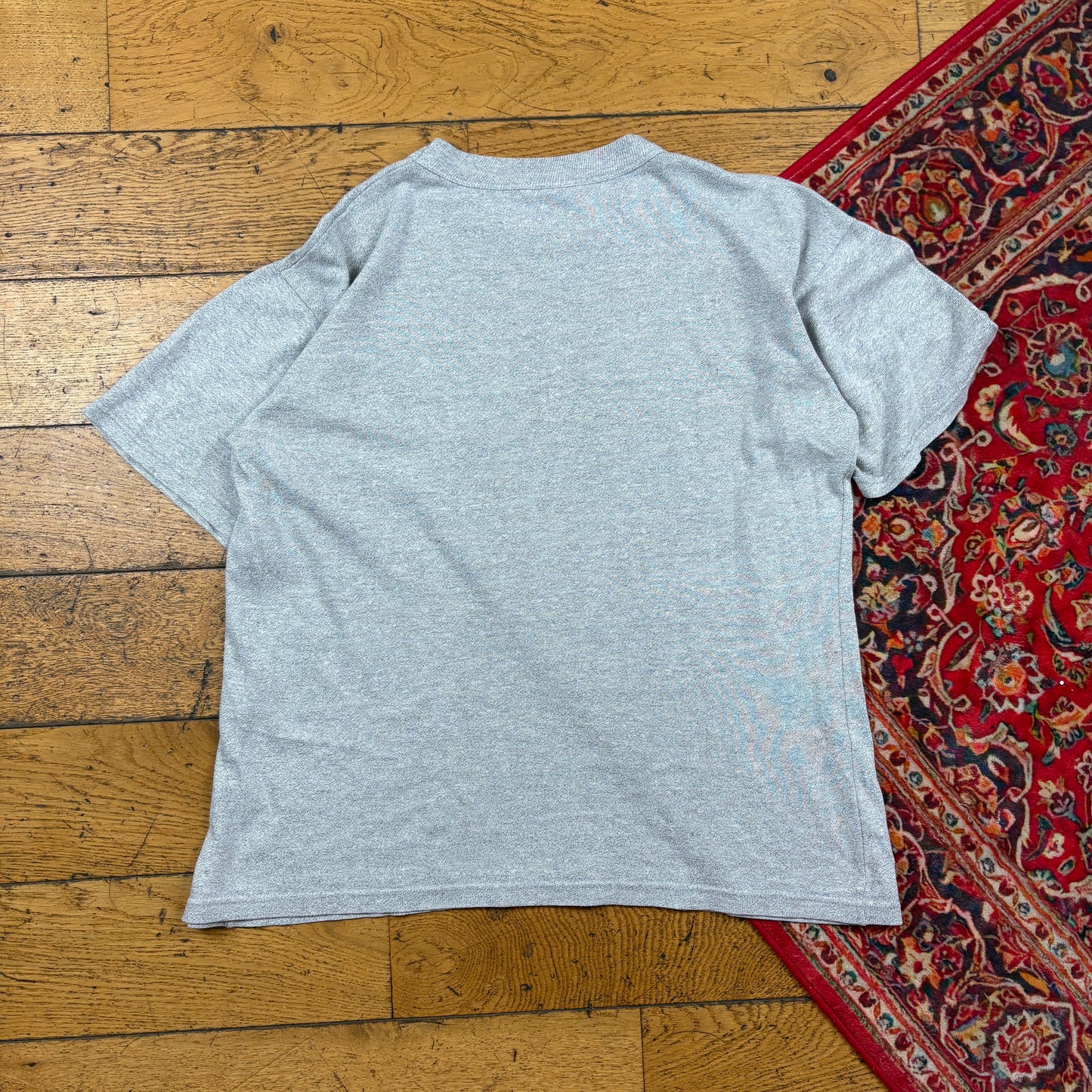Vintage ASICs Grey Boxy Graphic T-Shirt - M