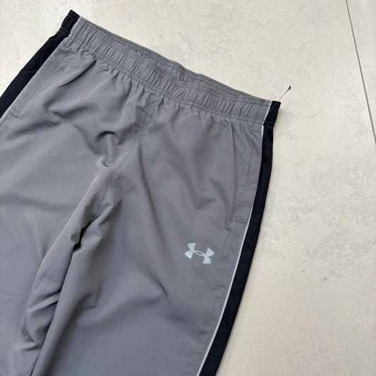 Vintage Under Armour Grey Baggy Tracksuit Sweatpants Track Pants Bottoms - S