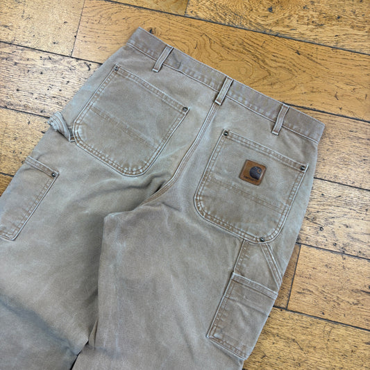 Vintage Carhartt Brown Workwear Carpenter Baggy Trousers - 32