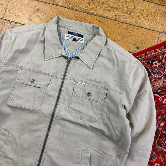 Vintage Tommy Hilfiger Cream Harrington Hunting Jacket - 2XL