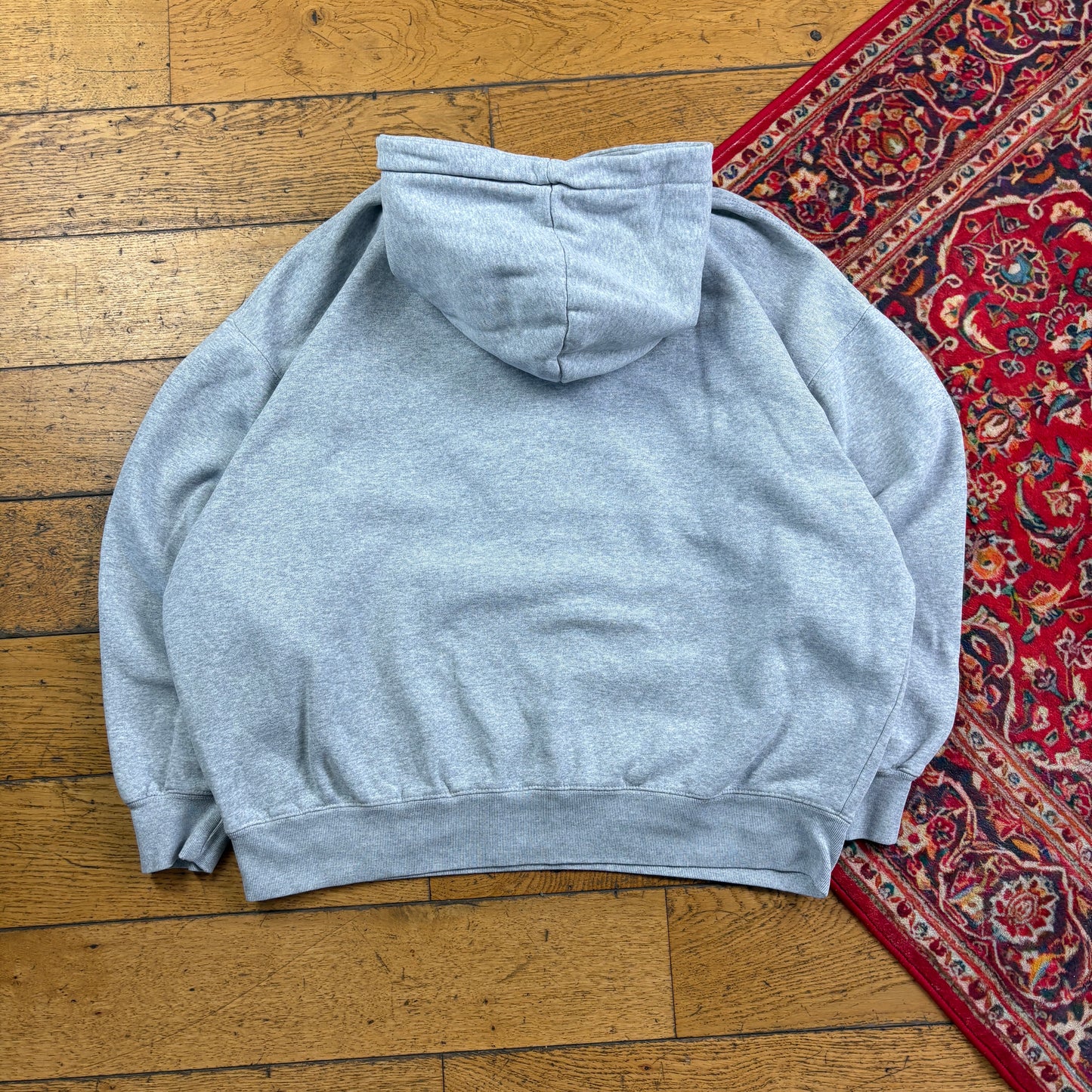 Vintage Newport Boxy Grey Hoodie Sweatshirt - L