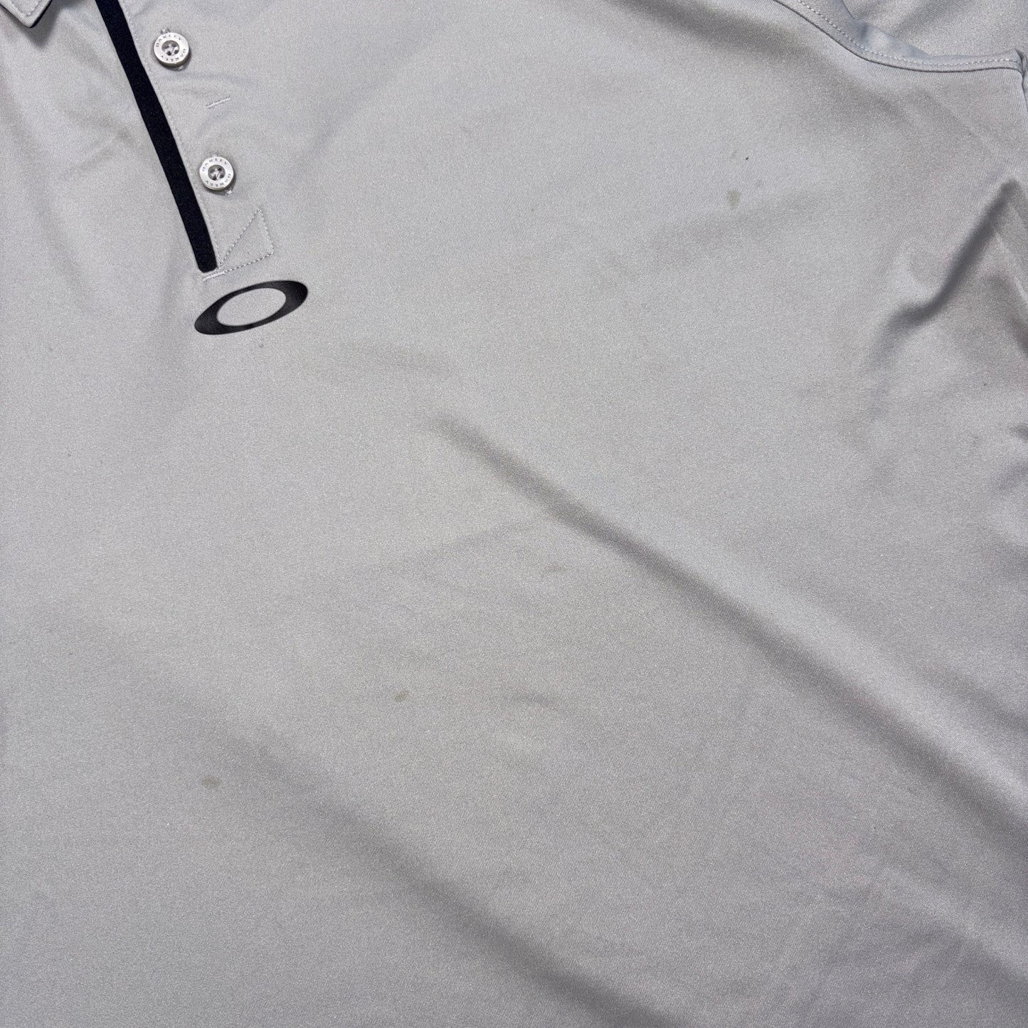 Vintage Oakley Grey Golf Polo Shirt - L