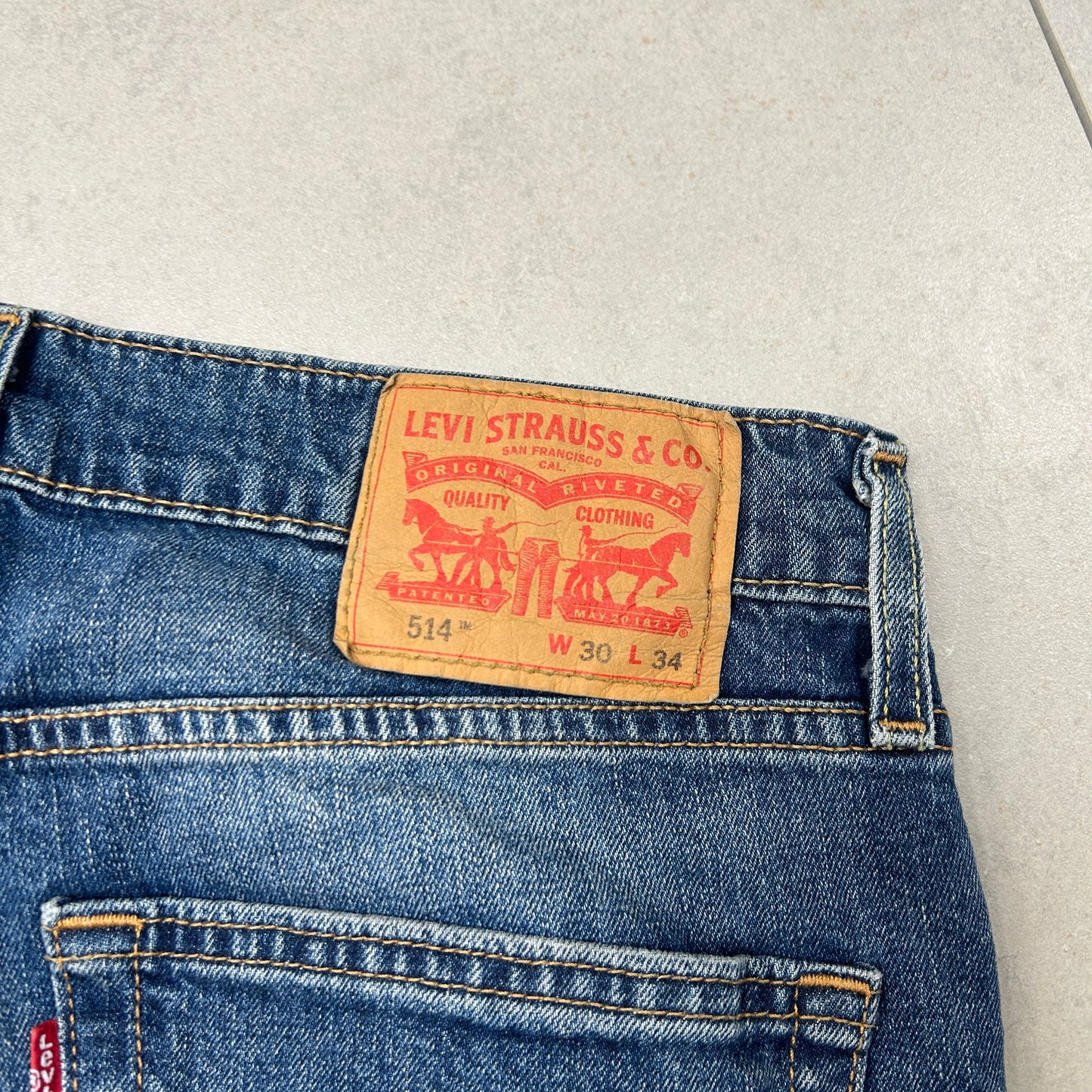 Vintage Levis 514 Slim Blue Denim Shorts - 32