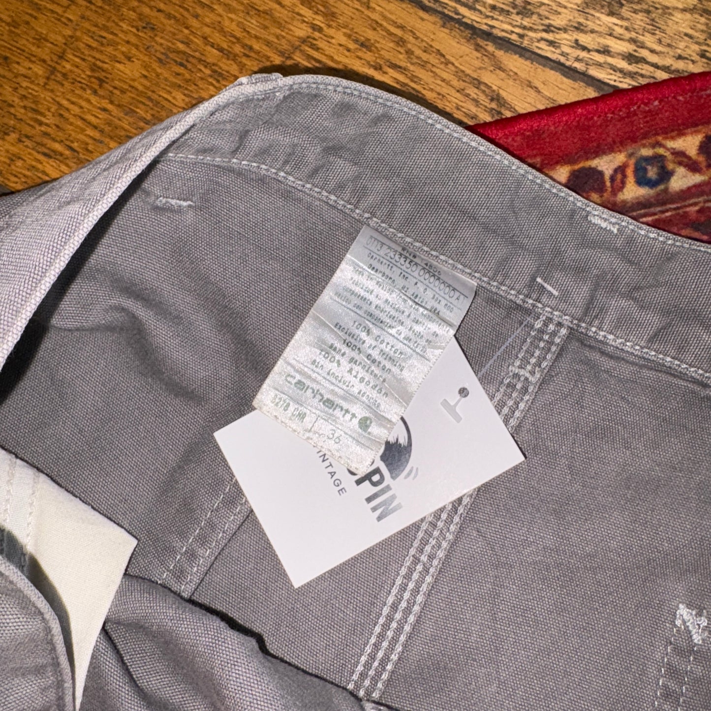 Vintage Carhartt Grey Workwear Baggy Carpenter Shorts - 38