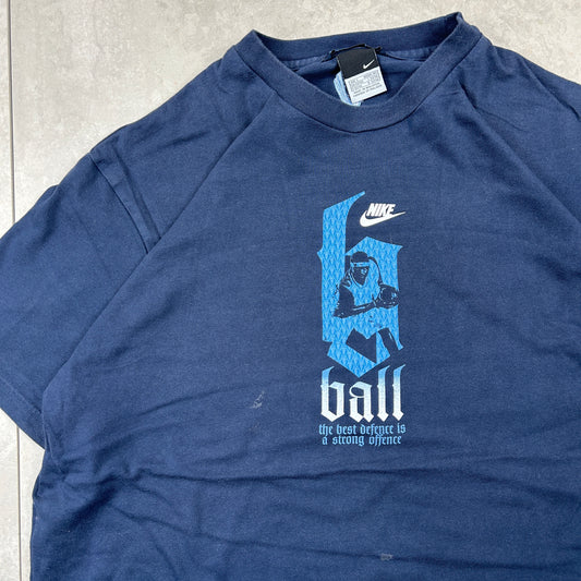 Vintage Nike Basketball Navy Graphic T-Shirt - L