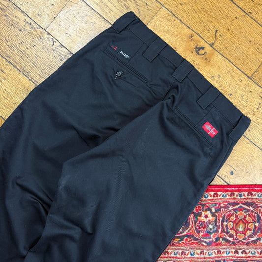 Vintage Dickies 874 Skate Black Baggy Trousers - 34