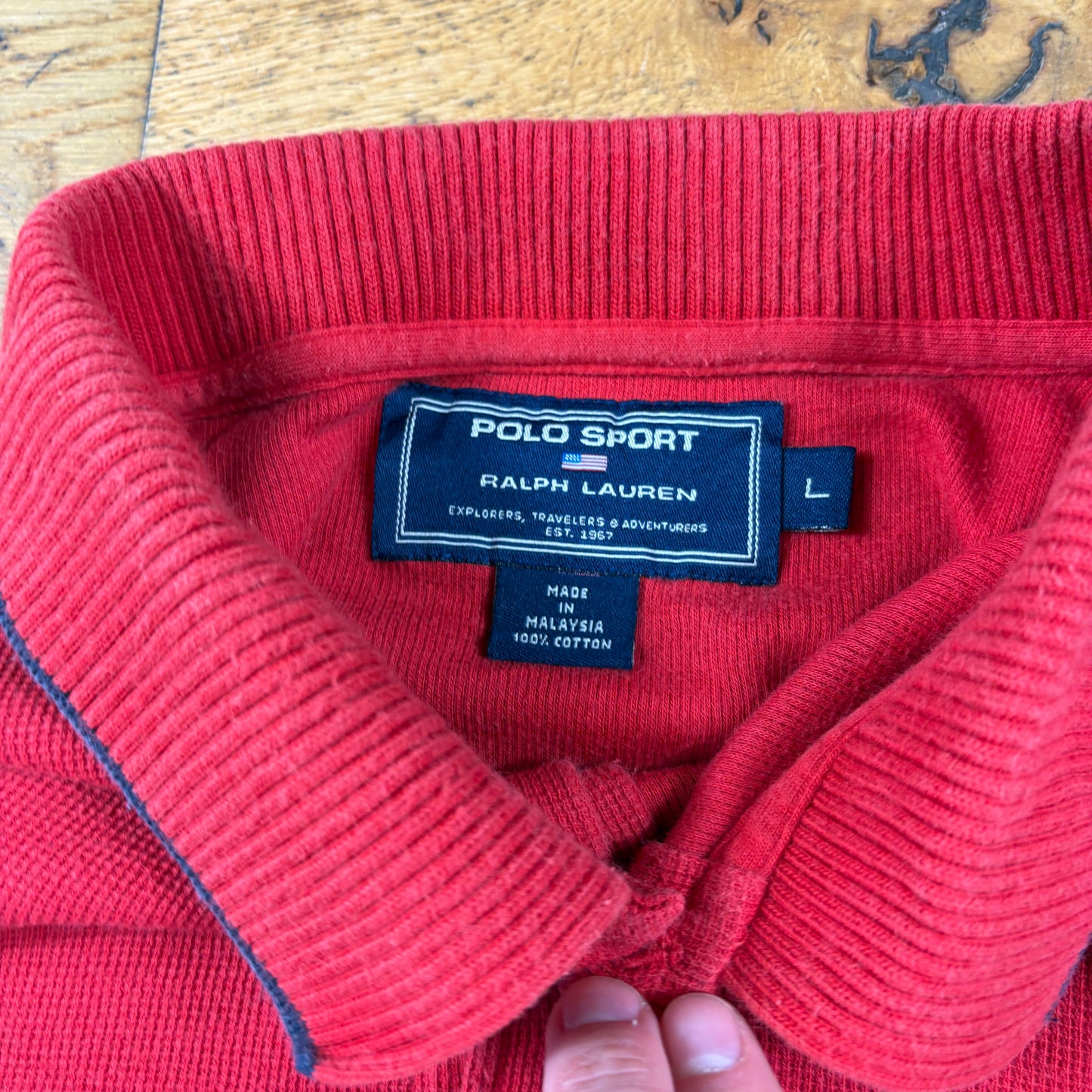 Vintage Ralph Lauren Polo Sport Red Polo T-Shirt - XL