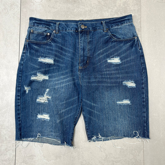 Vintage Hip Hop Baggy Blue Shorts Jorts - 40