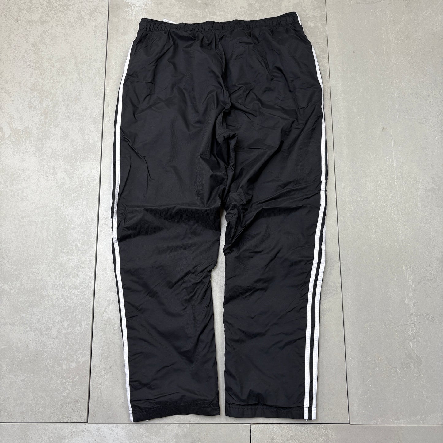 Vintage Adidas Black Baggy Tracksuit Sweatpants Track Pants Bottoms - XL