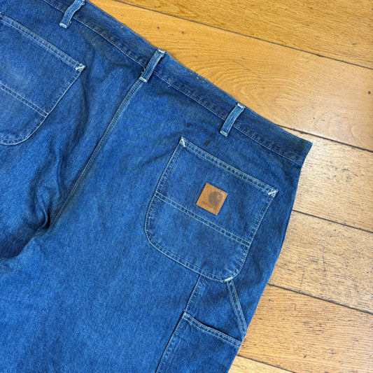 Vintage Carhartt Blue Workwear Baggy Carpenter Jorts Shorts - 46
