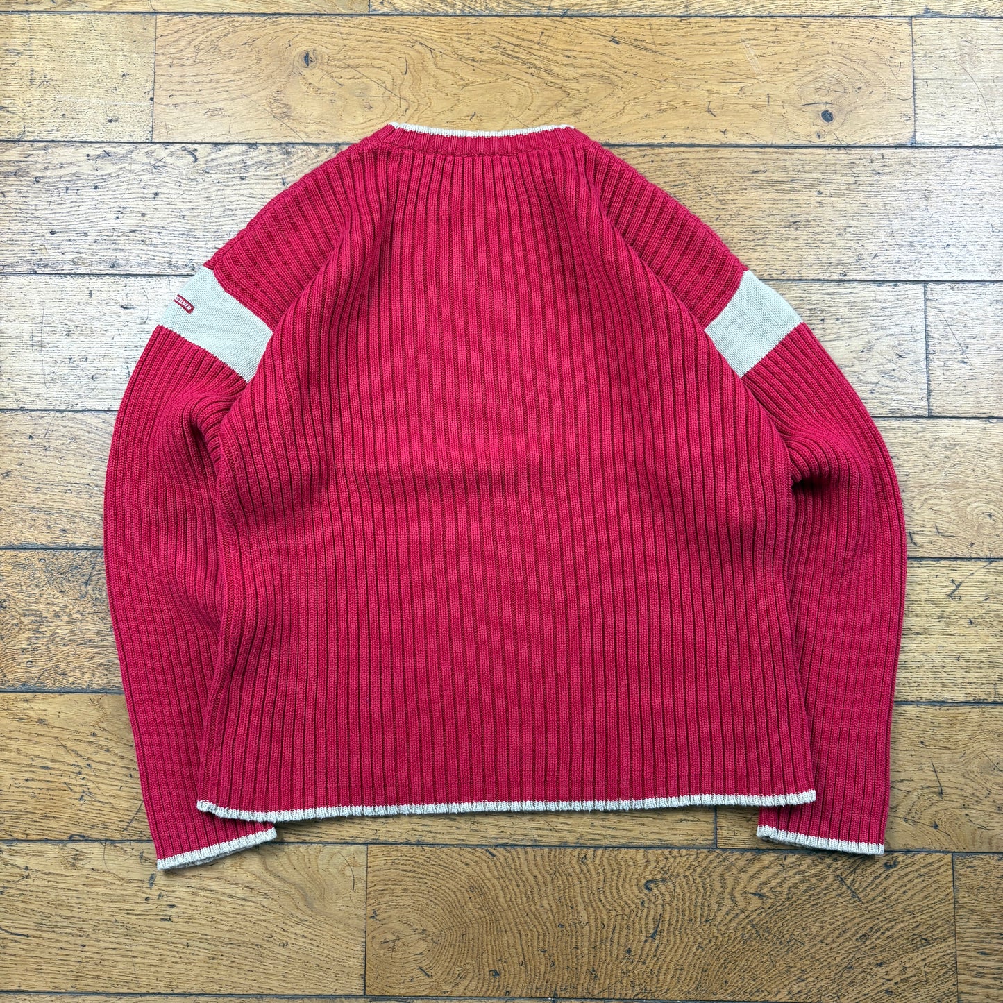 Vintage Quiksilver Surfwear Knit Red Sweatshirt - S