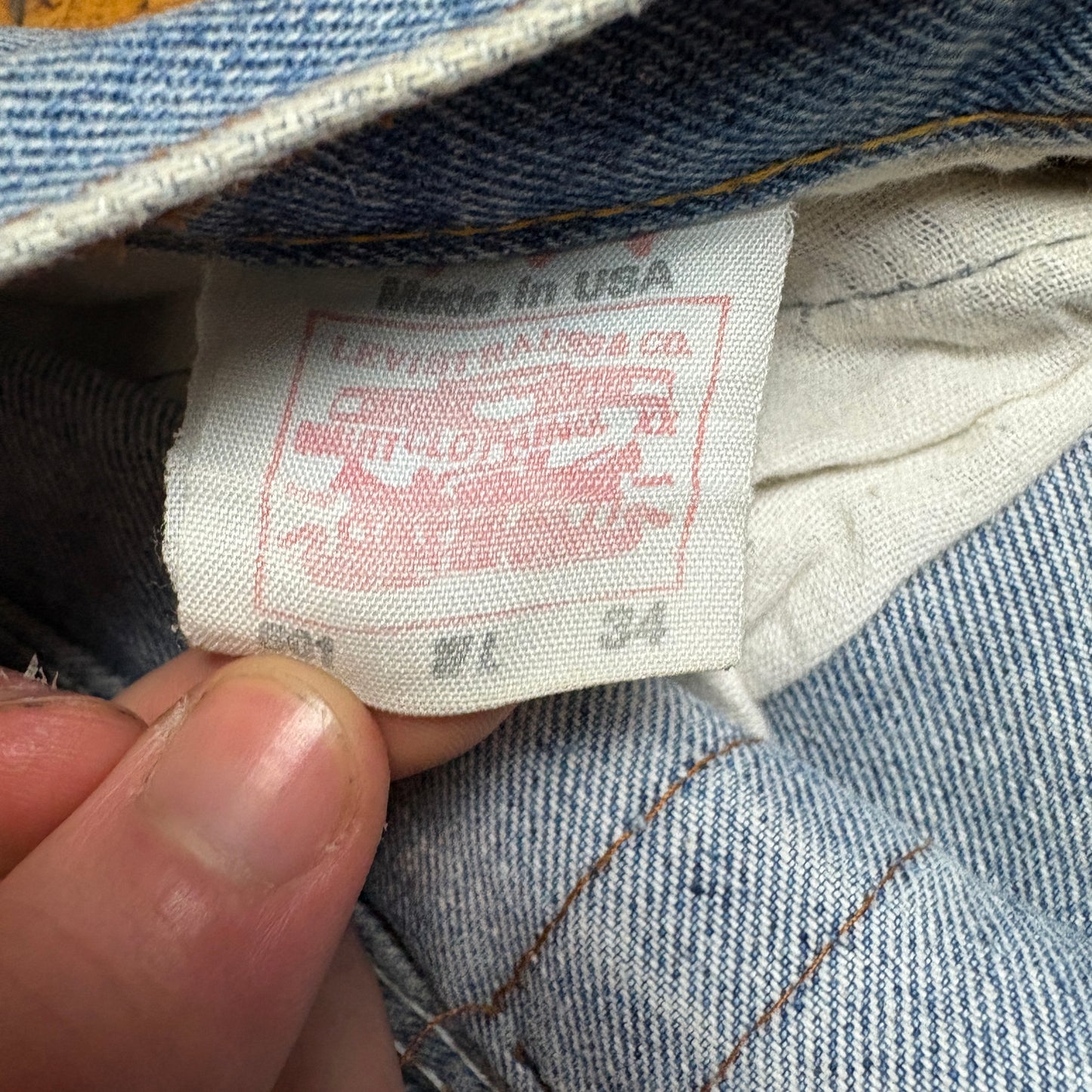 Vintage Levis 501 Straight Blue Denim Jeans - 38S