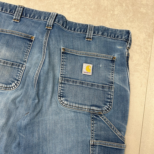 Vintage Carhartt Workwear Baggy Blue Carpenter Shorts - 36