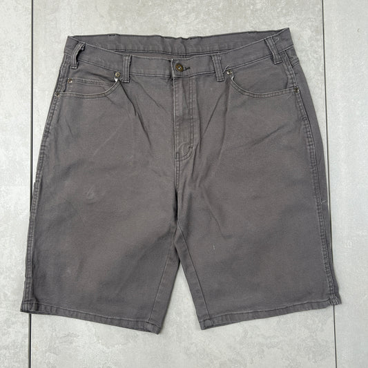 Vintage Dickies Workwear Carpenter Baggy Grey Shorts - 36