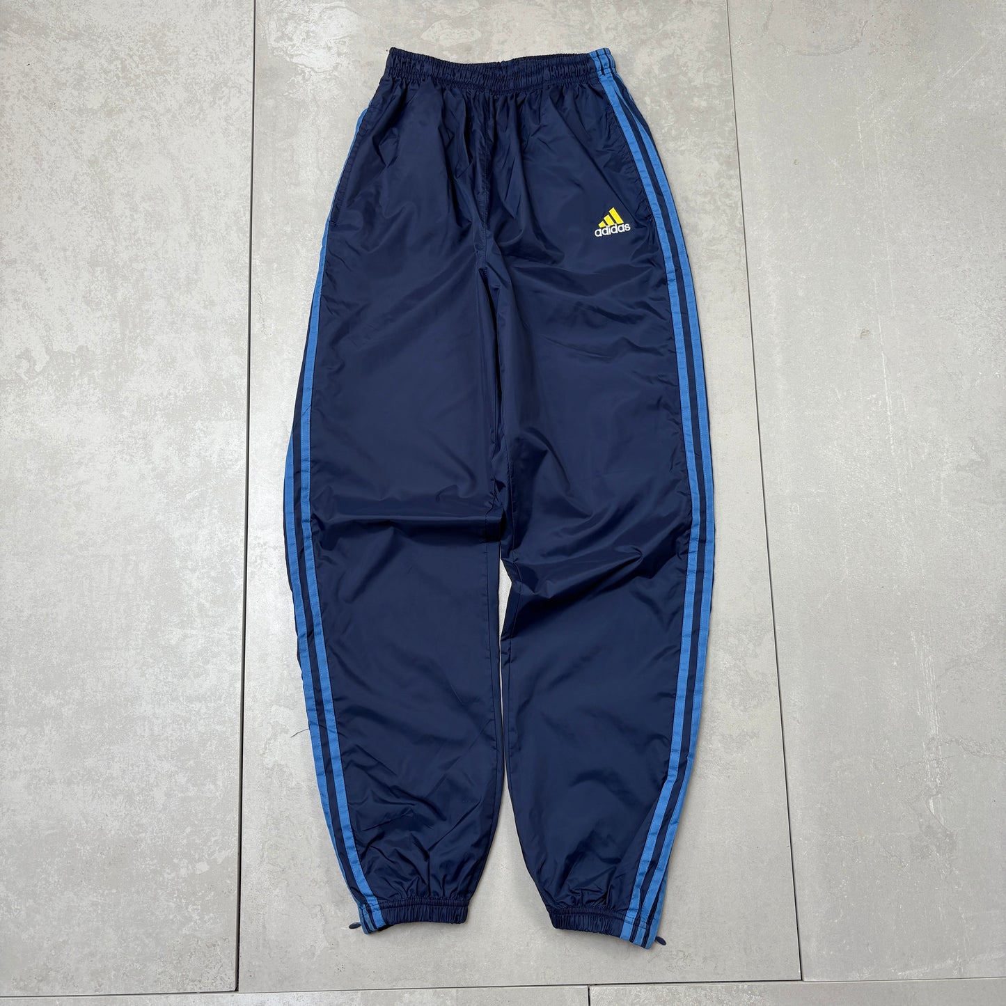 Vintage Adidas Navy Baggy Tracksuit Sweatpants Track Pants Bottoms - Size 6
