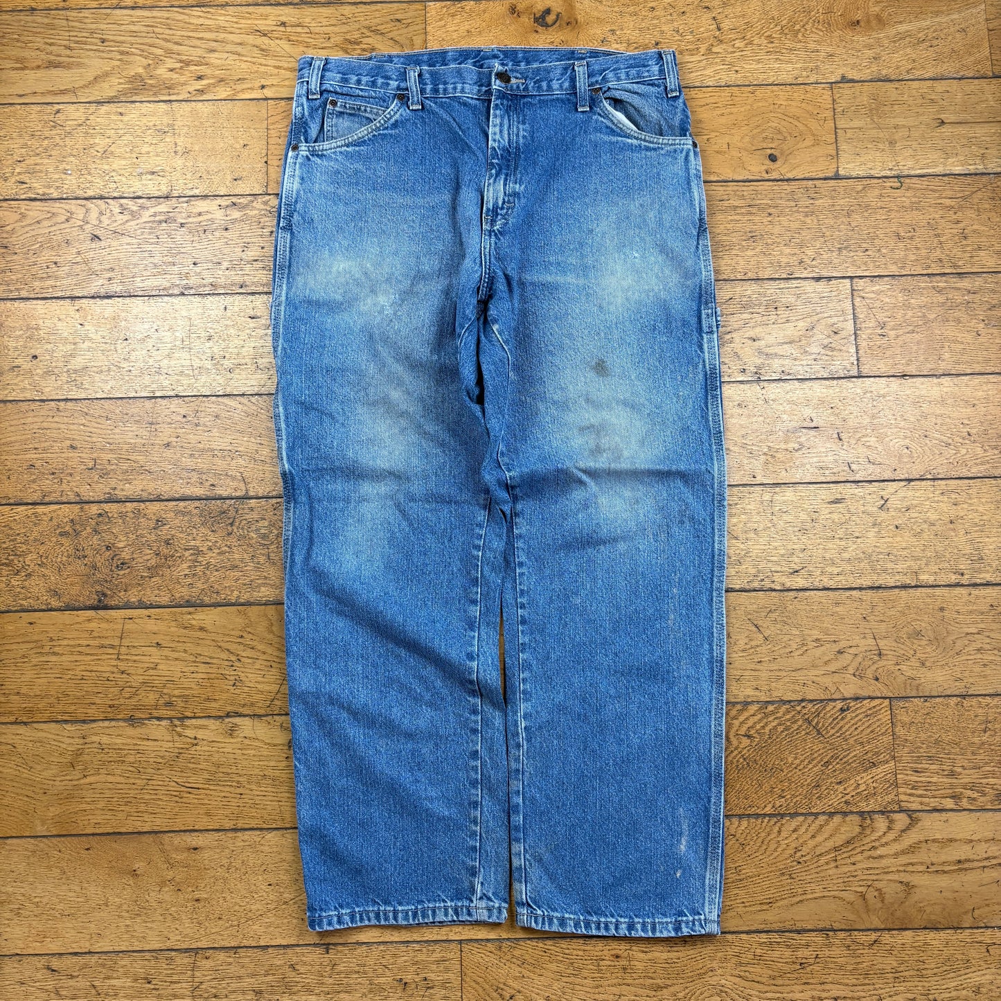 Vintage Dickies Blue Workwear Carpenter Baggy Jeans - 36