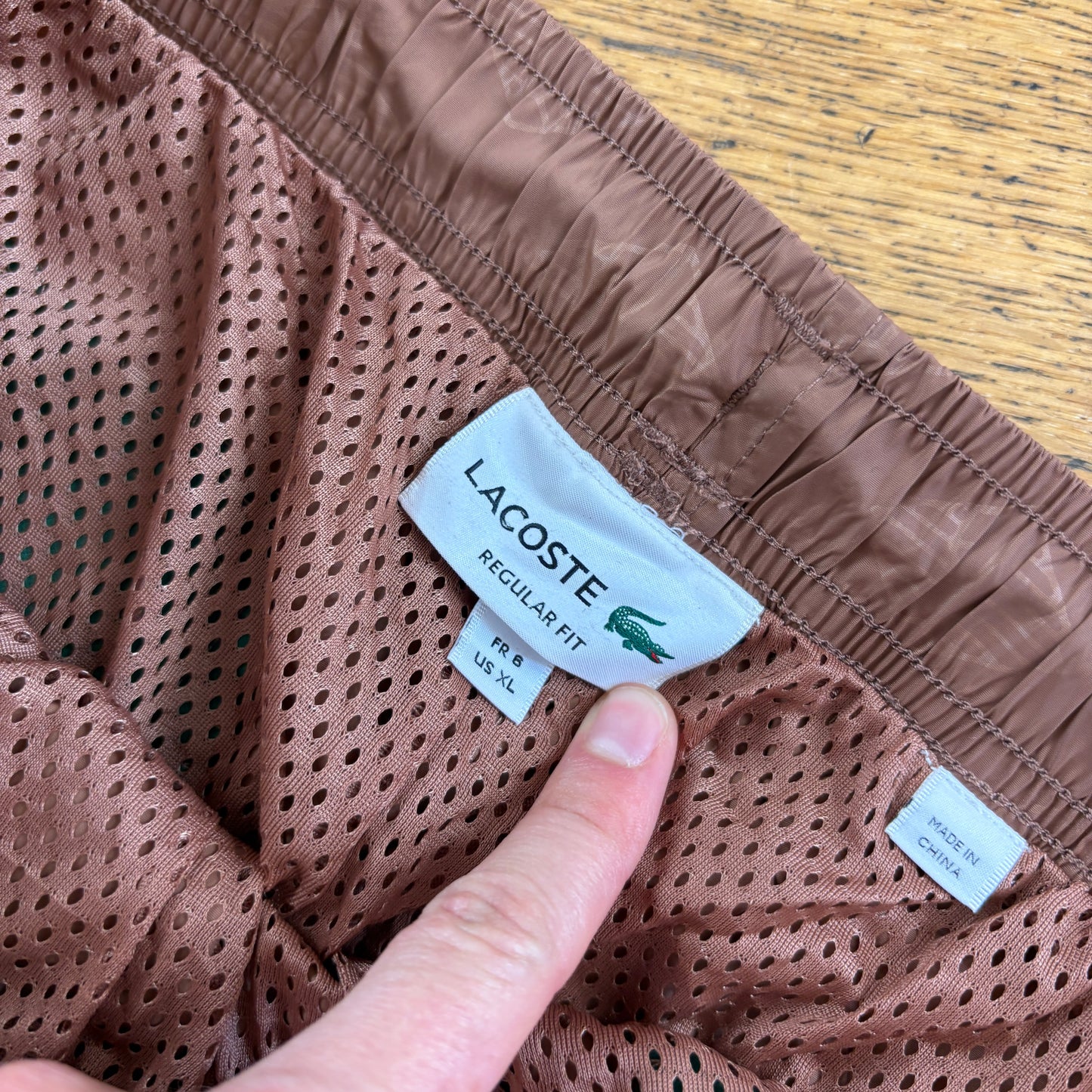 Vintage Lacoste Brown Baggy Tracksuit Sweatpants Track Pants Bottoms - XL