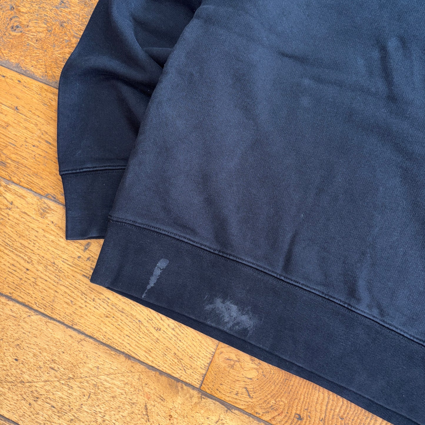 Vintage Napapijri Black Embroidered Sweatshirt - M