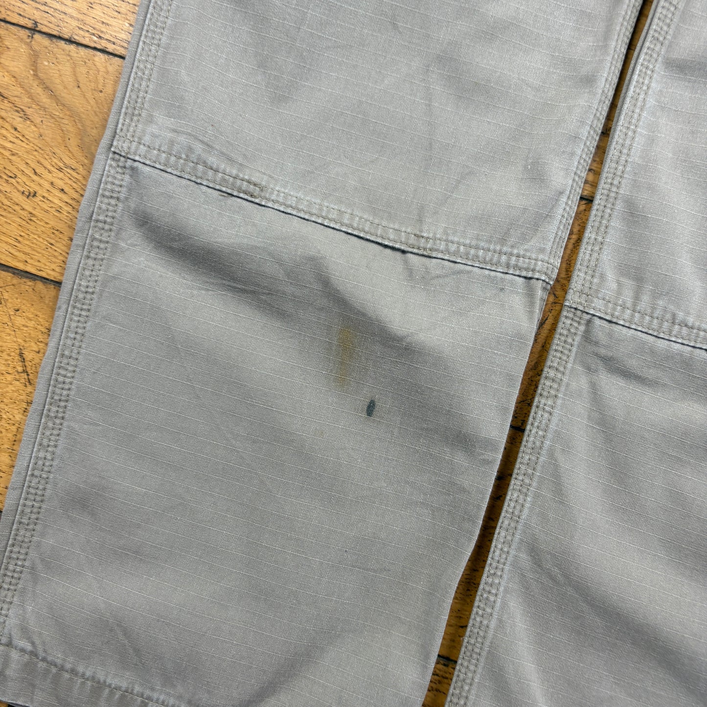 Vintage Carhartt Cream Double Knee Cargo Workwear Carpenter Baggy Trousers - 36