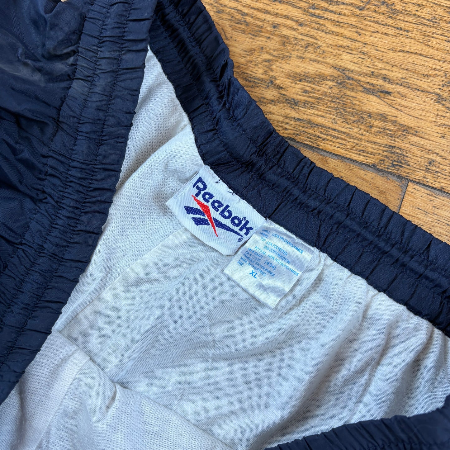 Vintage Reebok Navy Baggy Tracksuit Sweatpants Track Pants Bottoms - XL