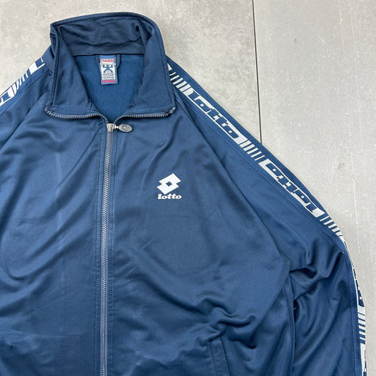 Vintage 90s Lotto Navy Tracksuit Track Shell Windbreaker Jacket - XL