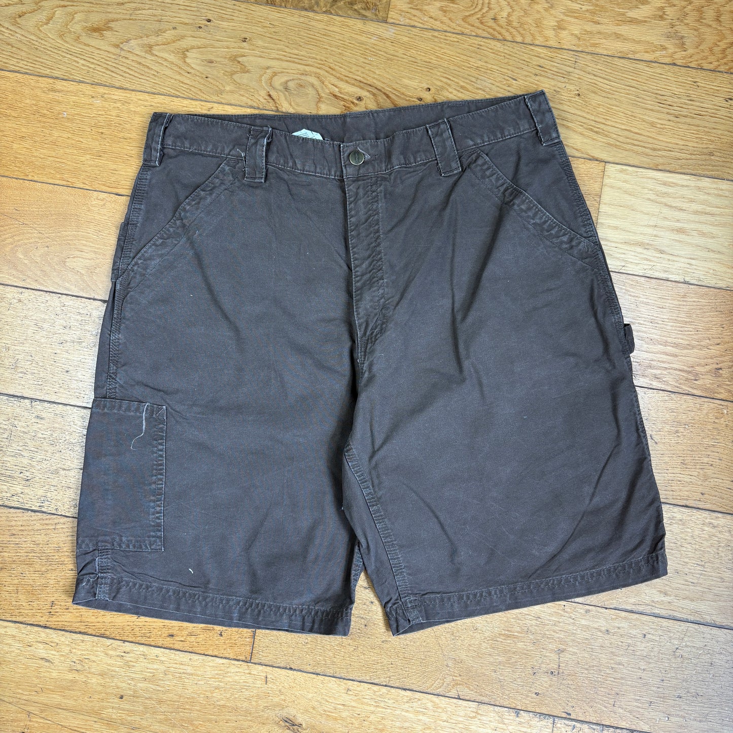 Vintage Carhartt Brown Workwear Baggy Carpenter Shorts - 38
